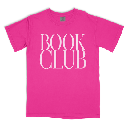 book club vintage tee - pink text