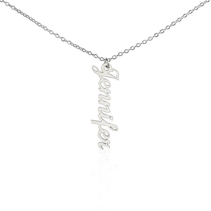 custom vertical name necklace
