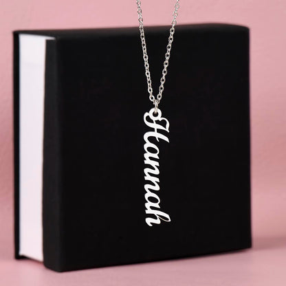 custom vertical name necklace