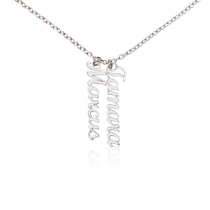 custom vertical name necklace