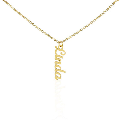 custom vertical name necklace