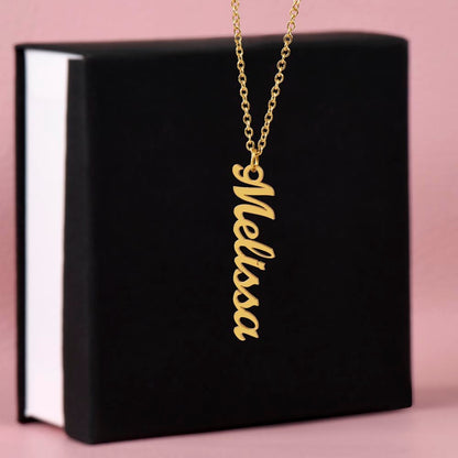 custom vertical name necklace