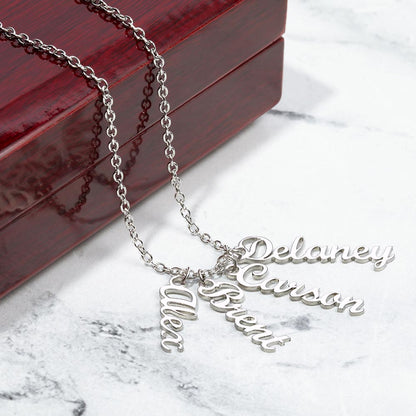 custom vertical name necklace