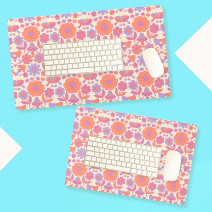 daisy disco ivory desk mat